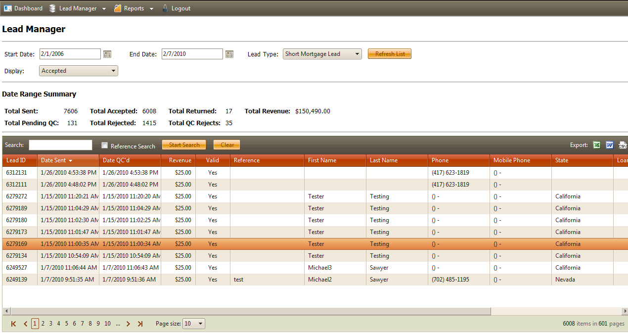 lead distribution vendor portal released