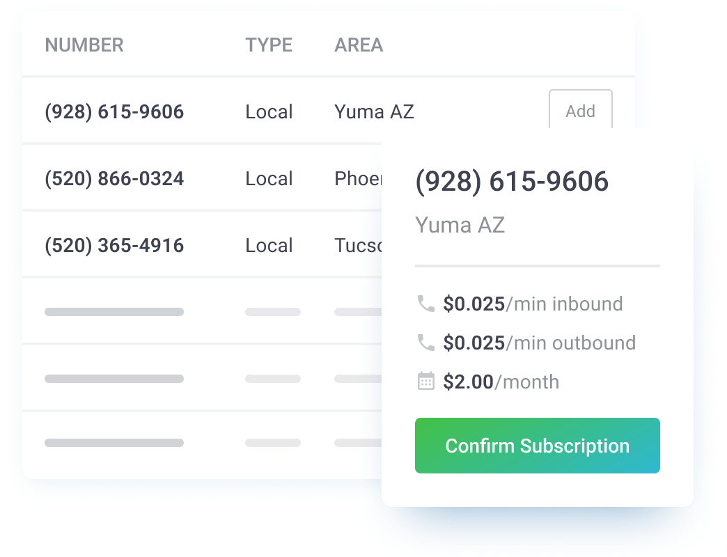 Instantly Purchase Numbers for Dynamic Call Tracking